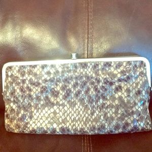 Beautiful HOBO “Lauren” snakeskin wallet/clutch
